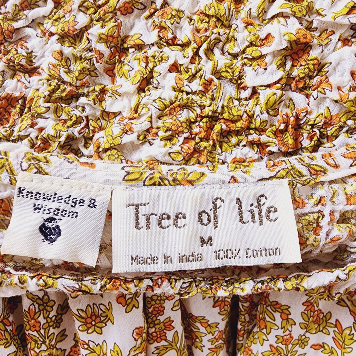 TREE OF LIFE Retro Floral Dress M