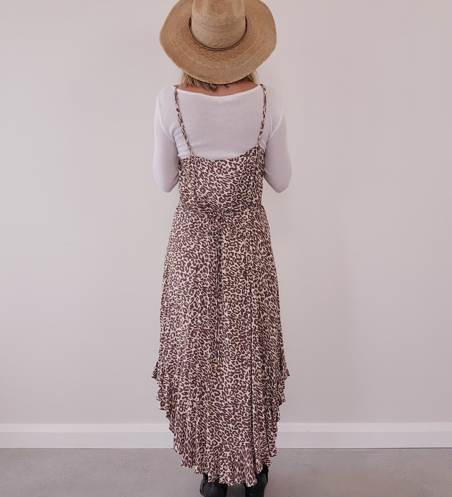 Alena Leopard Slip Dress M