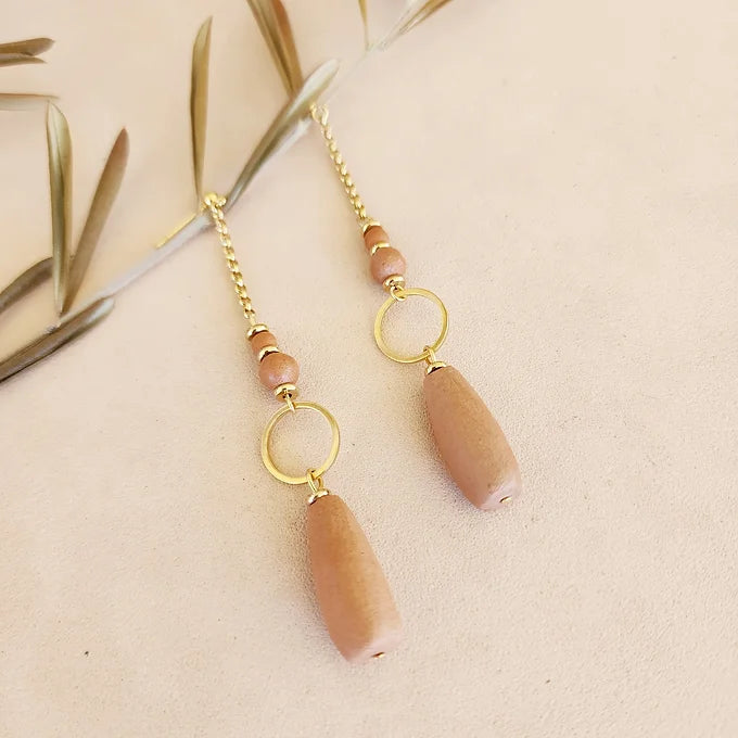 Ember Clay Drop Earrings