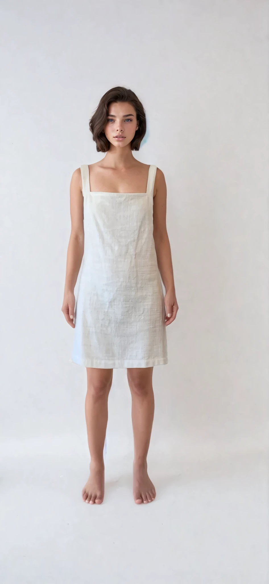 White Arthur Apparel pinafore, overall dress in size 10 available online at Wilson Avenue