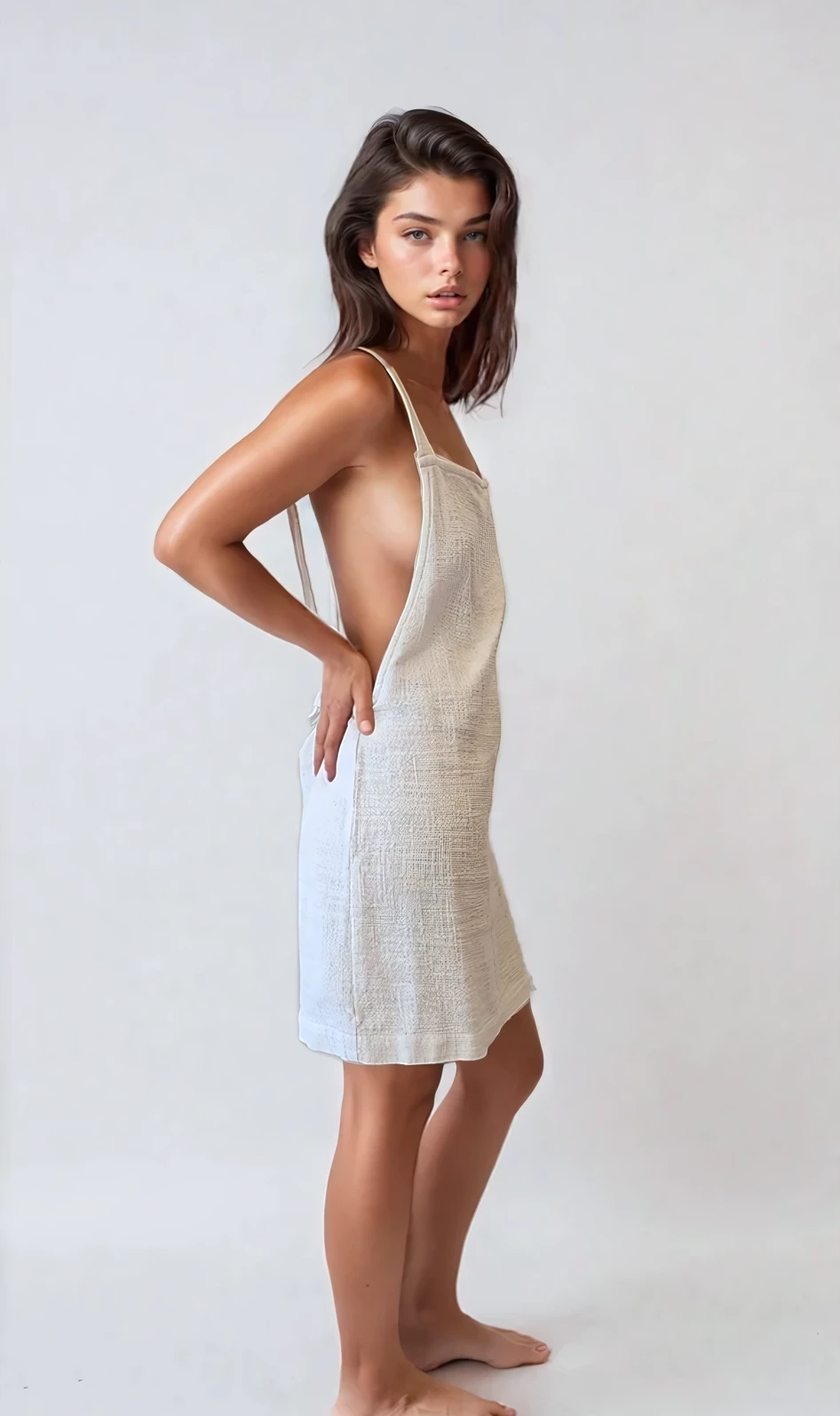 Minimalist style dress by Arthur Apparel. Simple with a white adjustable cross back style in size 10