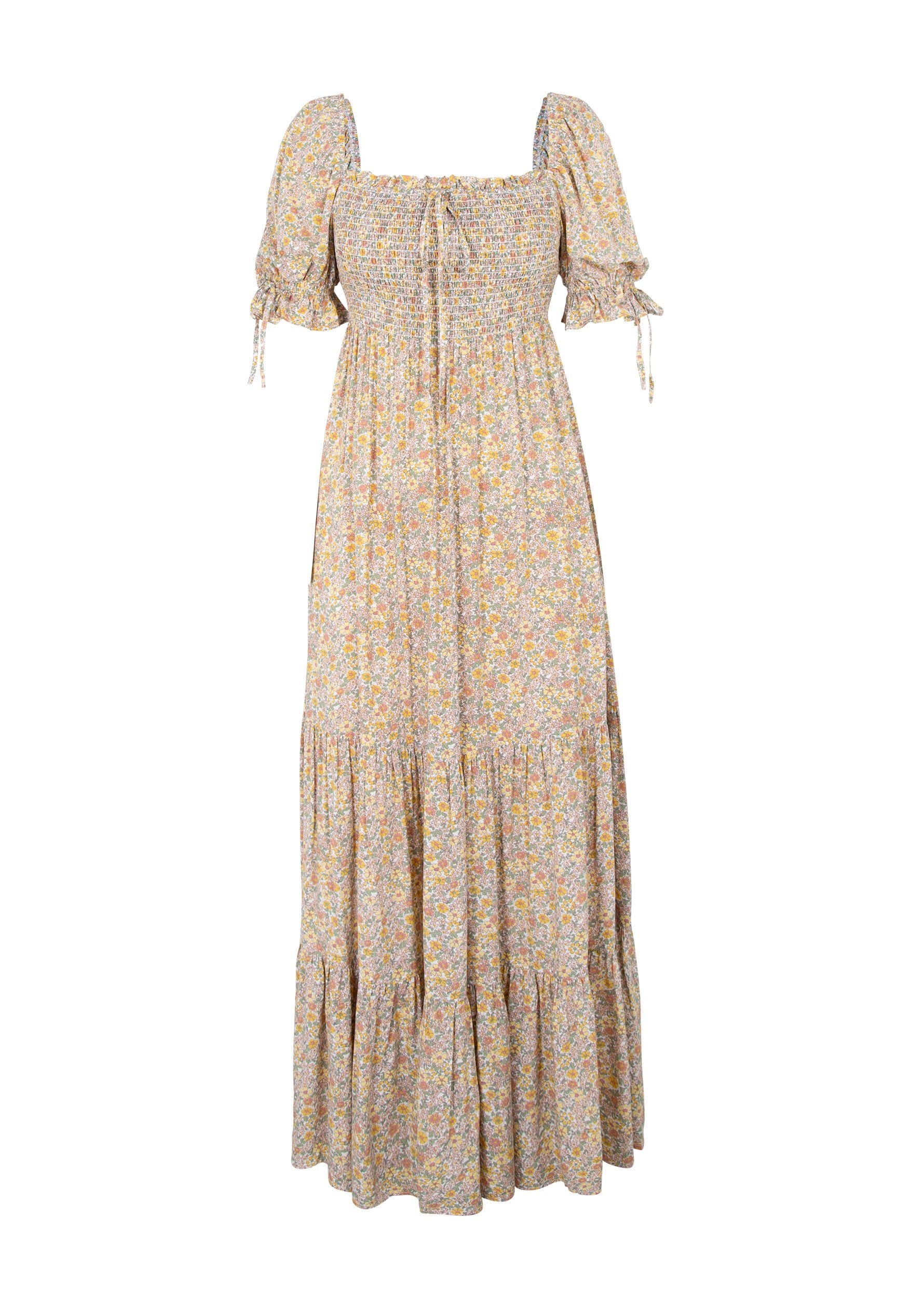 Worn Auguste the Label Josie Molly Maxi Dress in soft florals, size M