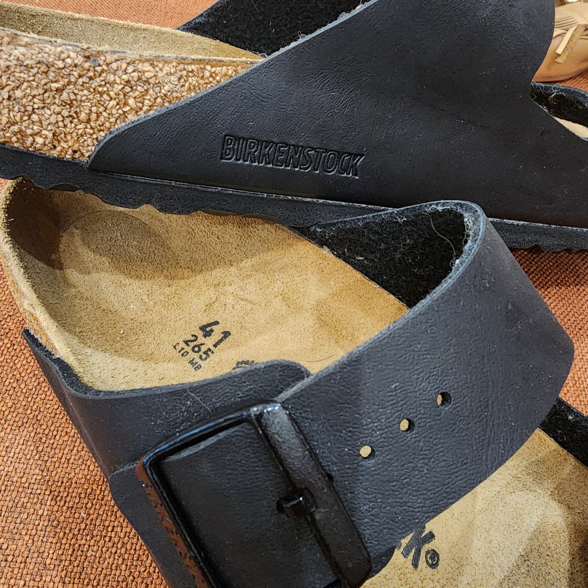 Vegan Birkenstocks brand new, size 41. Black Arizona