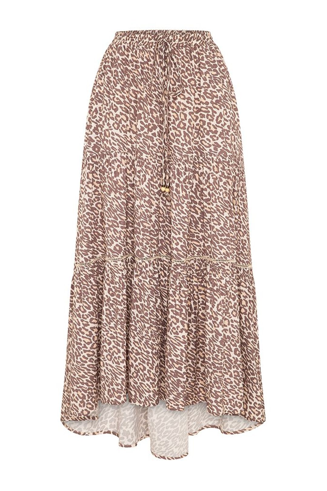 Kivari Alena high low skirt, in leopard print size xs