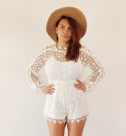 Alice McCall lace jumpsuit off-white size 12