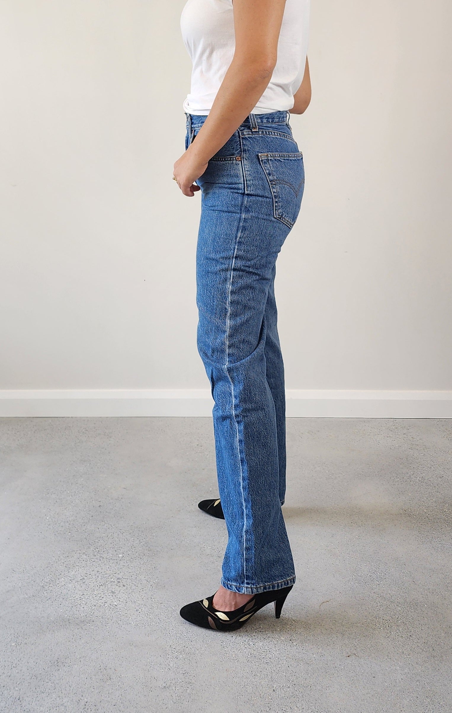 Blue Levi denim jeans 504, secondhand in wonderful condition
