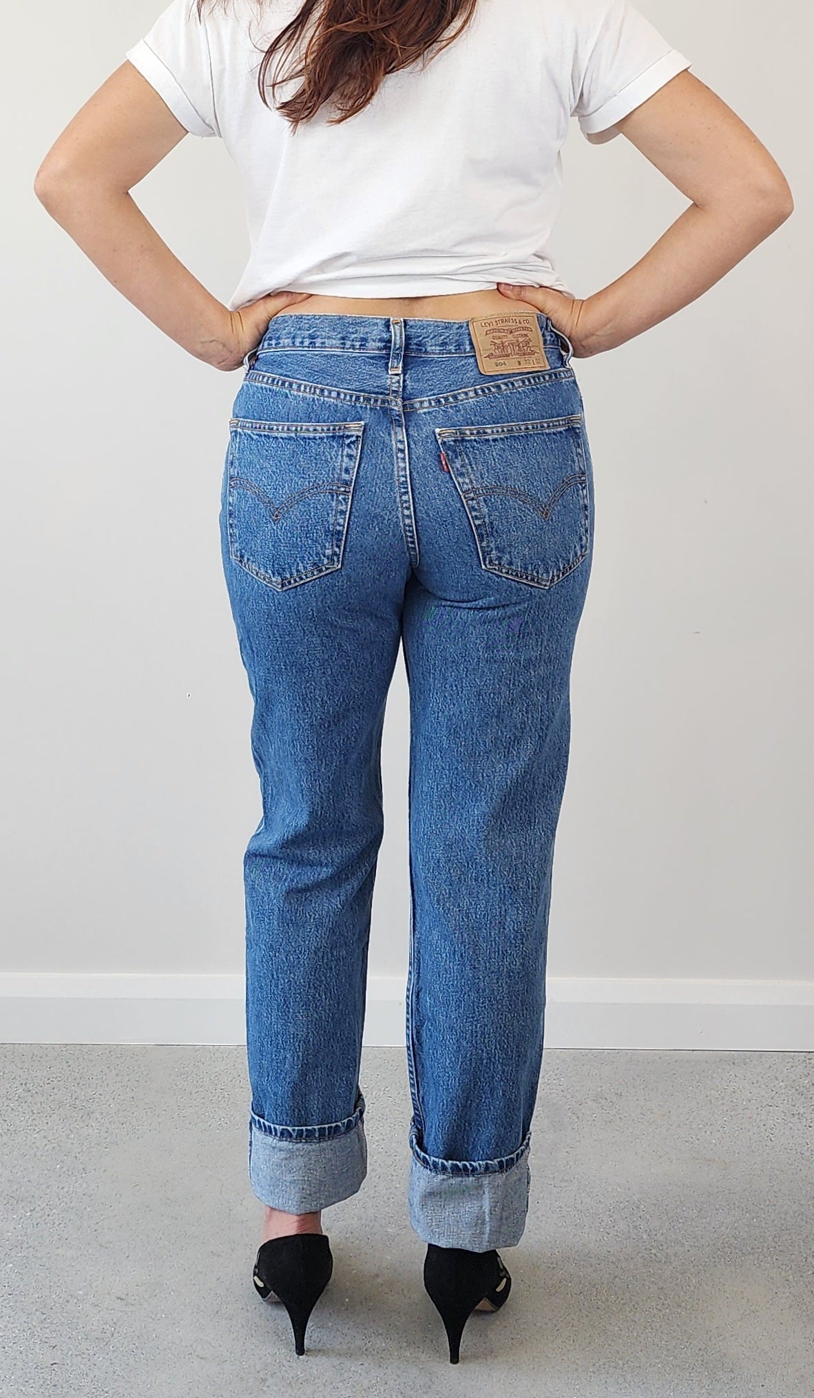 Secondhand Levis, 504's Blue mid rise jeans