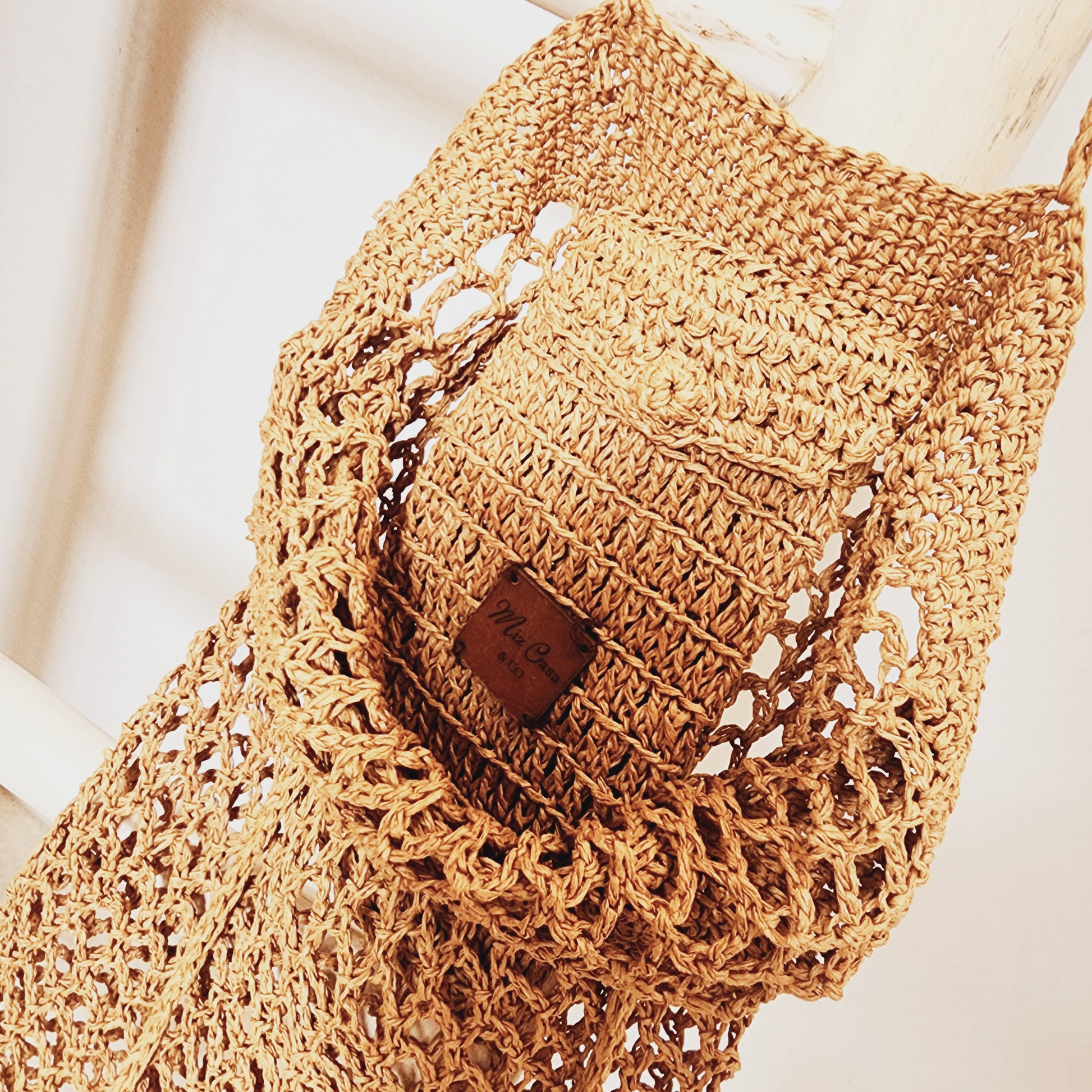 Miz Casa and co large woven shoulder bag in excellent condition