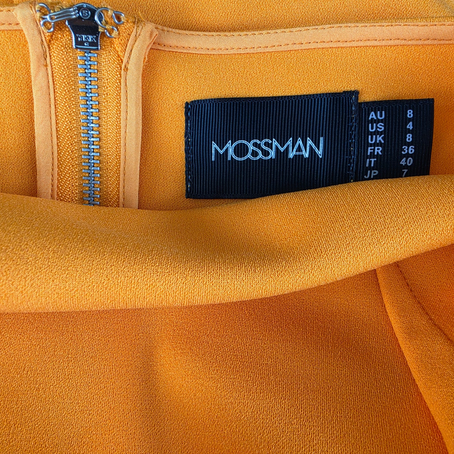 Image showing the Mossman brand label and size 8 on the Meet Me At The Border Dress