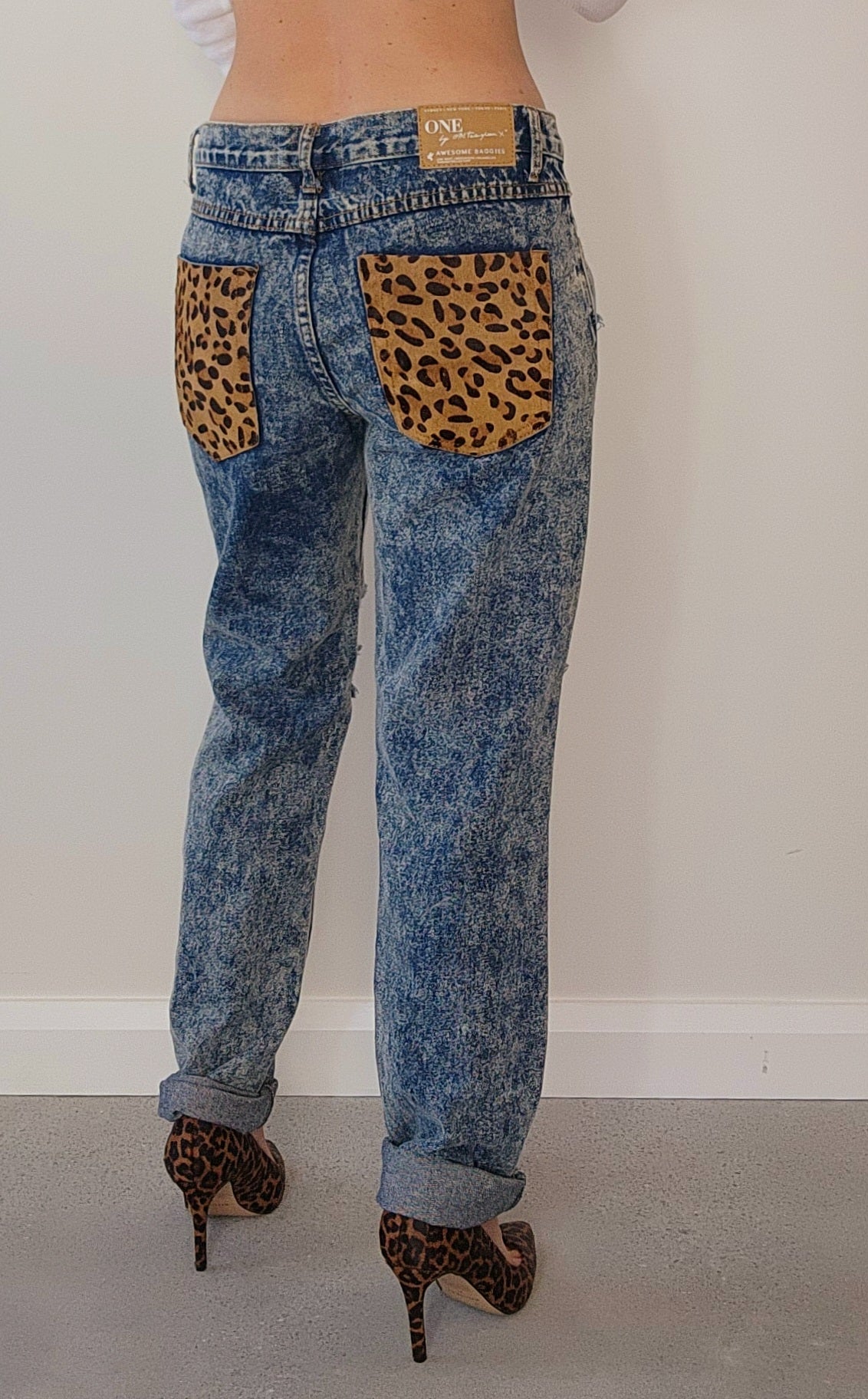 Secondhand One Teaspoon jeans, low rise distressed denim size 10