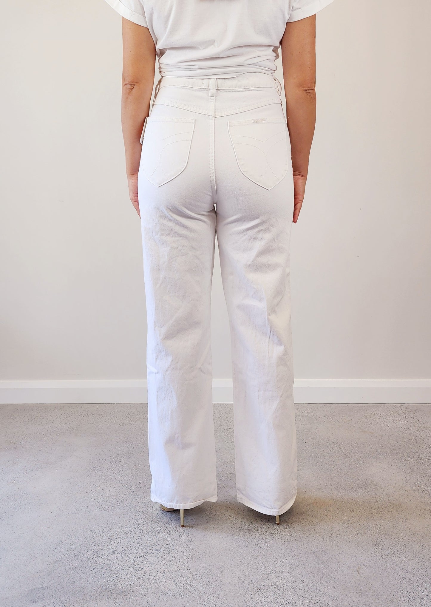 Secondhand Rolla's white high waisted