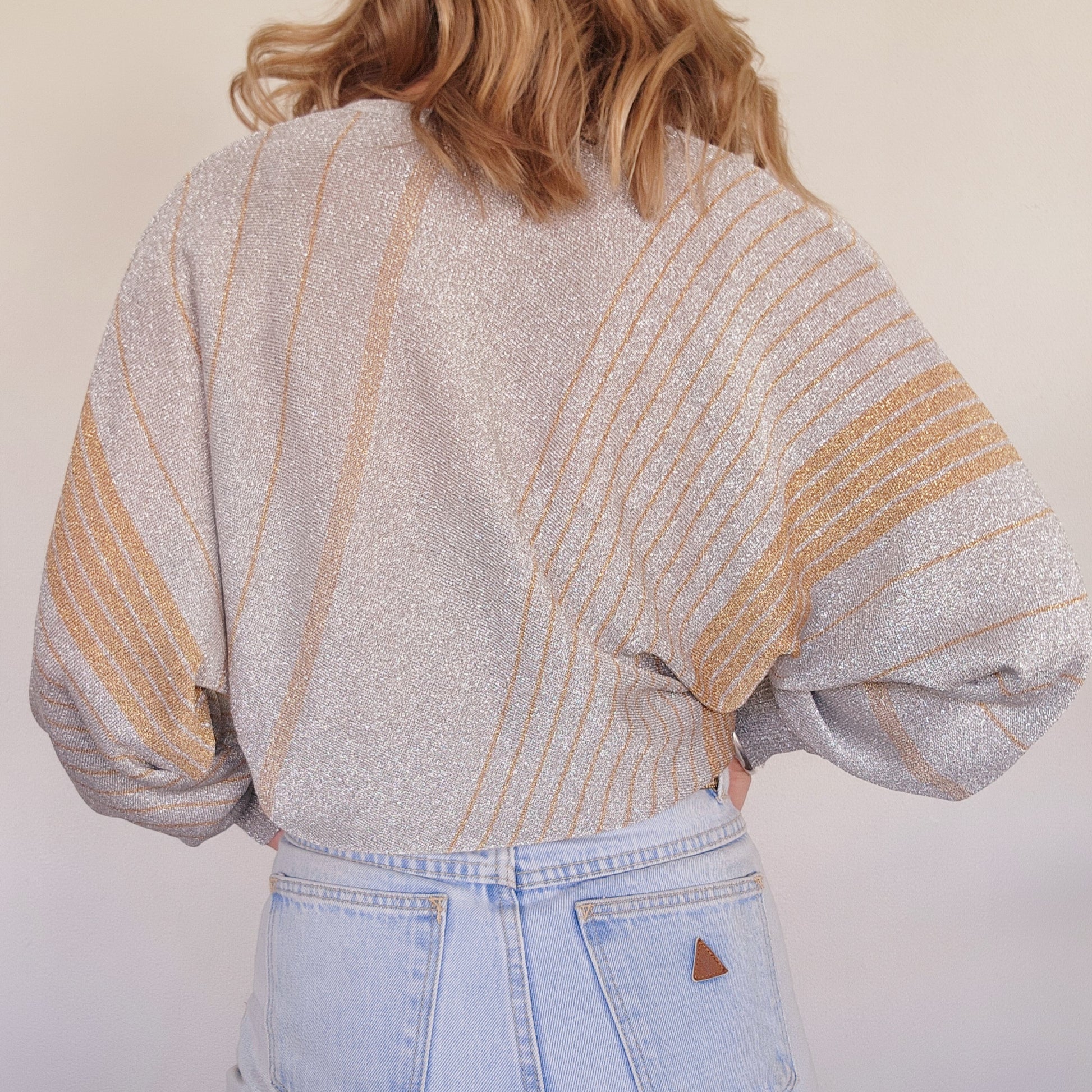 Vintage metallic knit, lightweight. wilsonavenue.au
