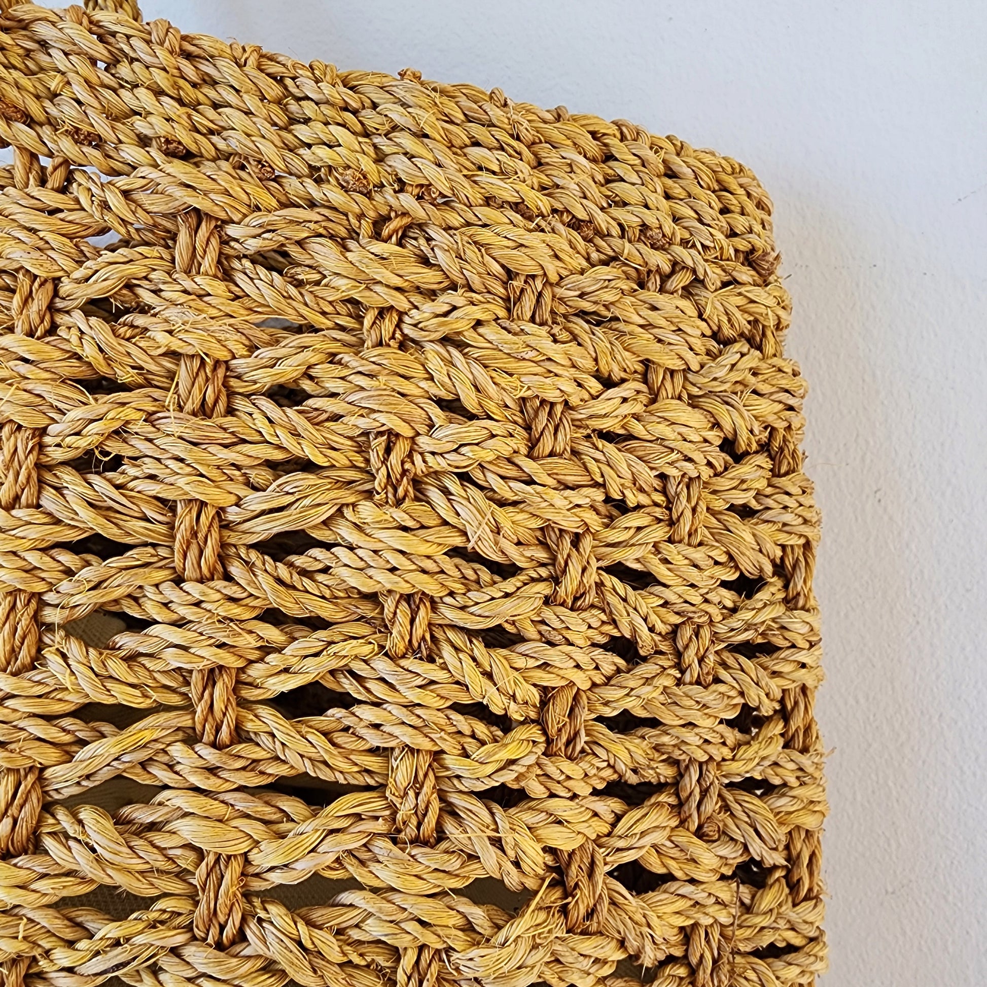 Woven abaca shoulder bag by Trokipo, new with tags attached