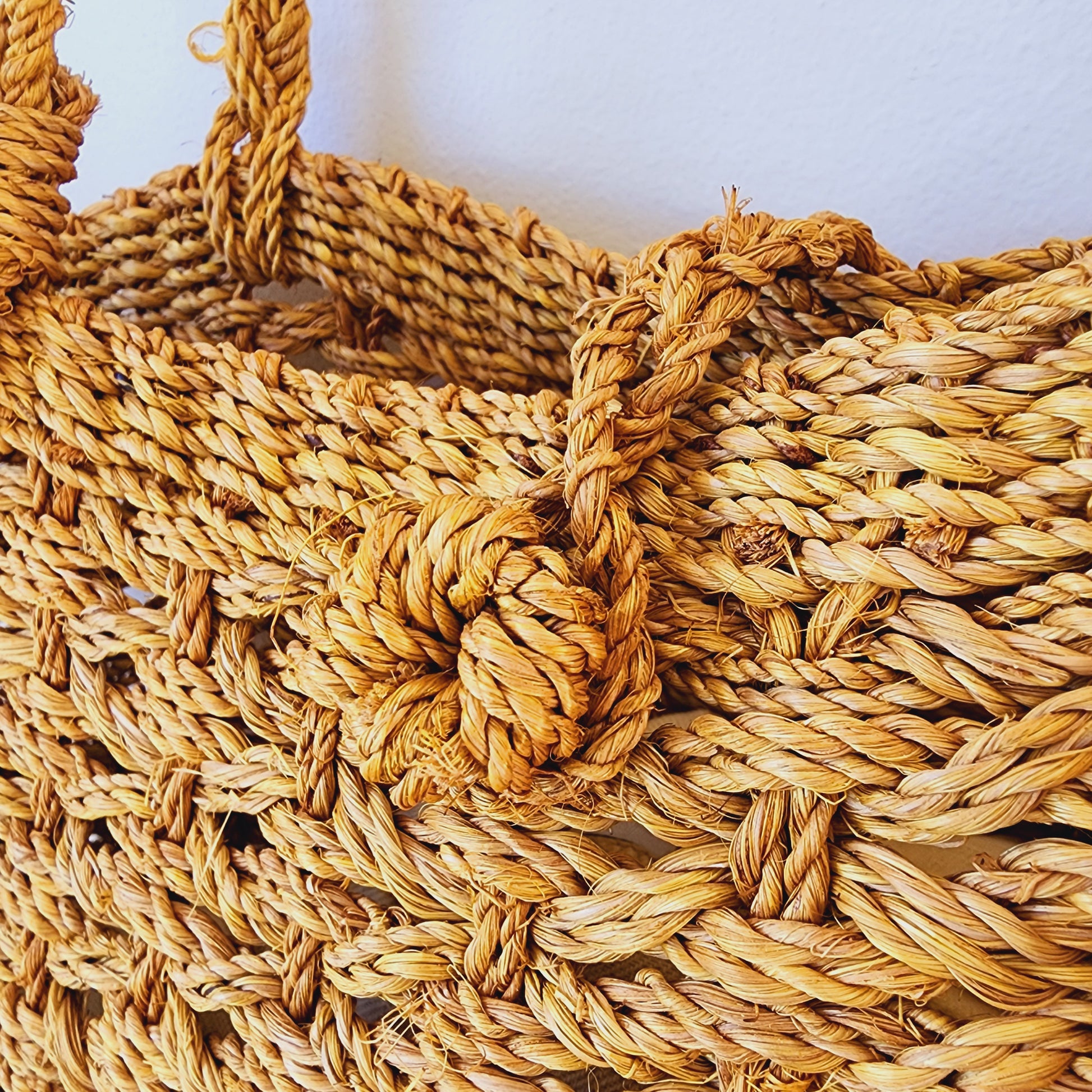 Awesome abaca woven shoulder bag by Tropiko, in new condition with tags attached