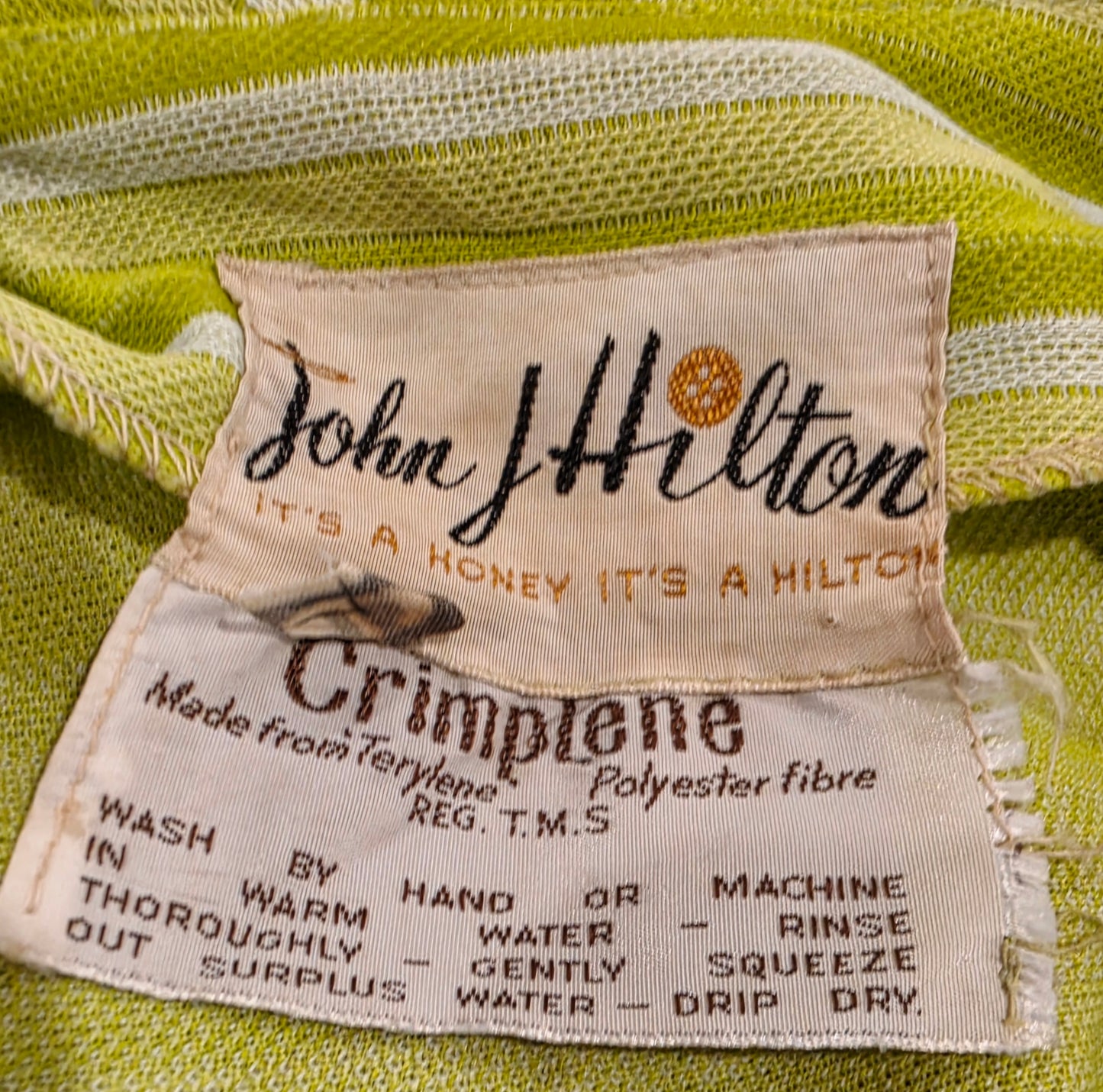 Vintage 1960s 70s John J Hilton Dress (Approx 12)