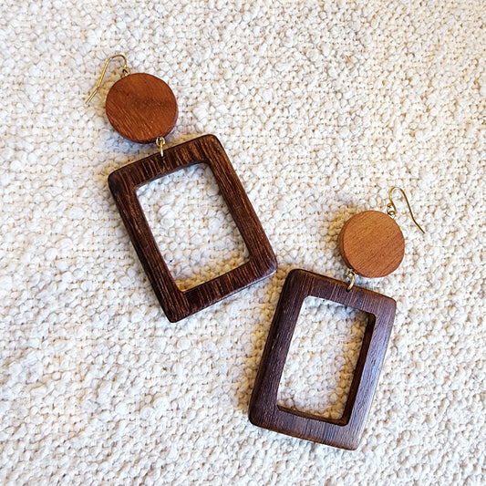 Daisy Mae Wooden Earrings