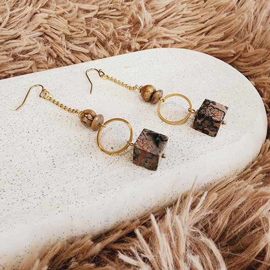 Stone Drop Earrings