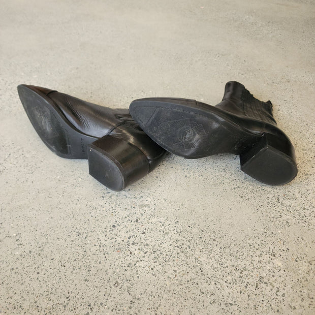 VAGABOND Black Leather Boots 37/6