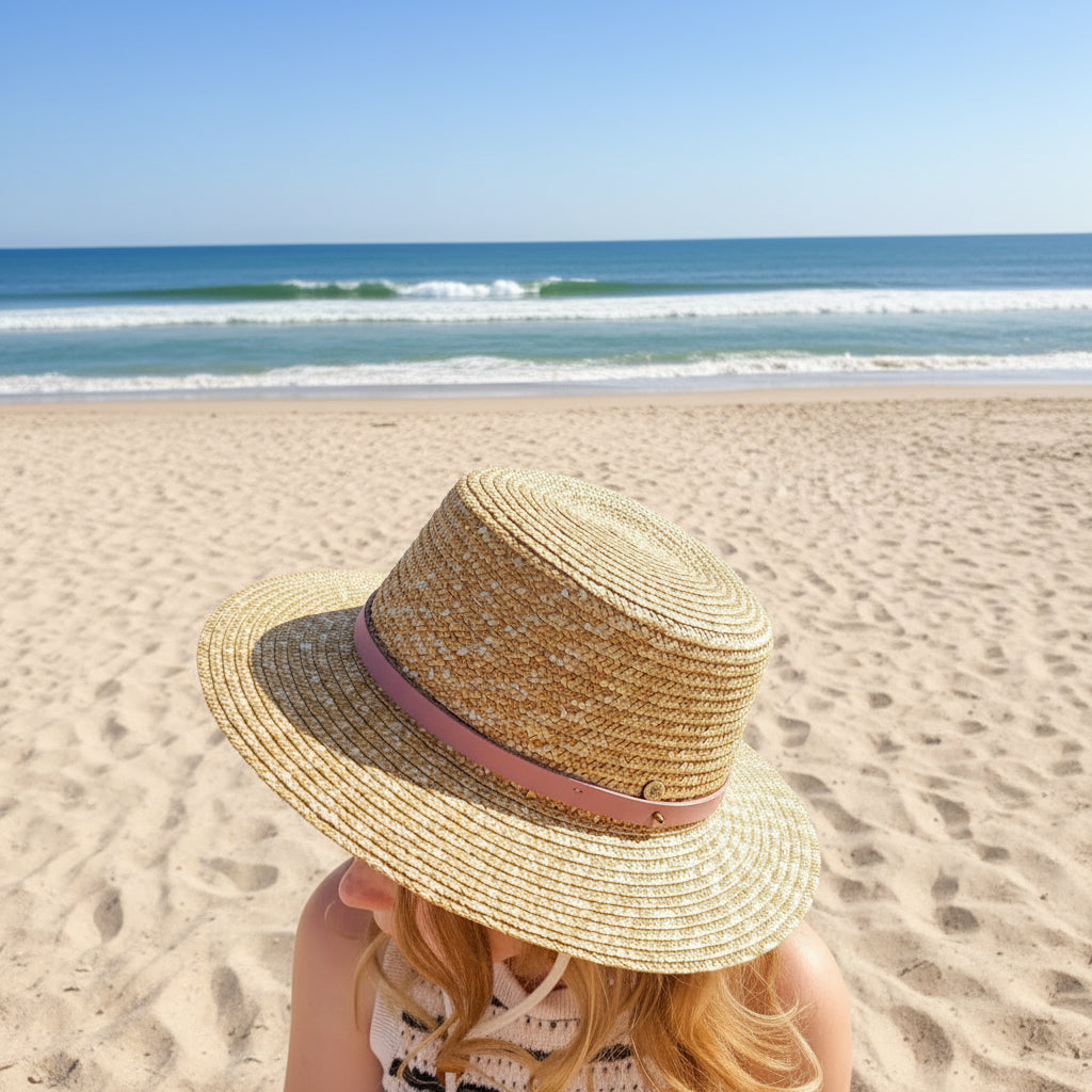 Shayd Mini Straw Boater - Pink Strap