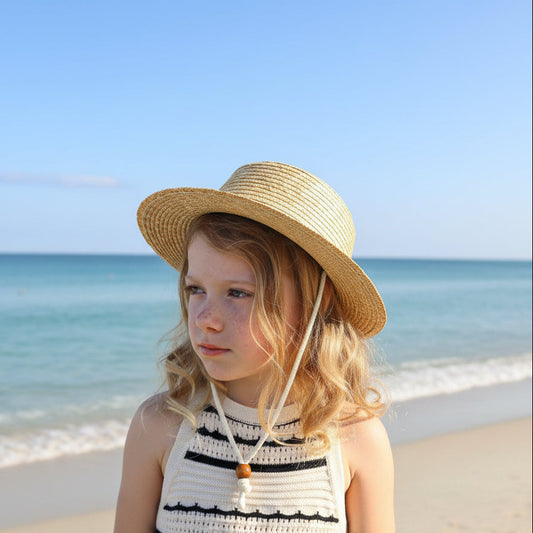 Shayd Mini Straw Boater - Pink Strap