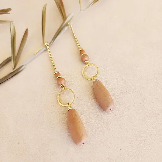 Ember Clay Drop Earrings