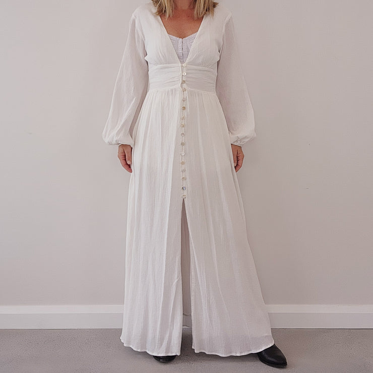 Charlie holiday white Halycon dress, duster, white button up