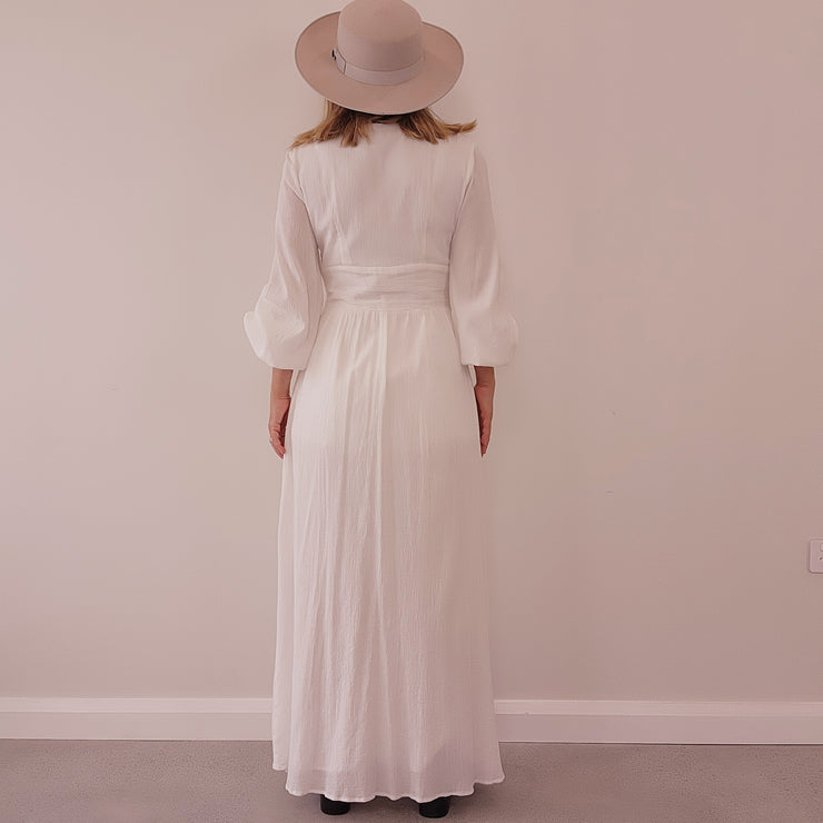 Charlie Holiday white Halycon dress, duster, white button up maxi dress