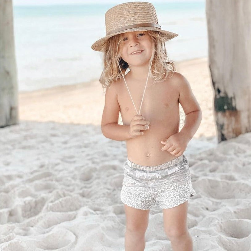 Shayd Mini Straw Boater - Tan strap