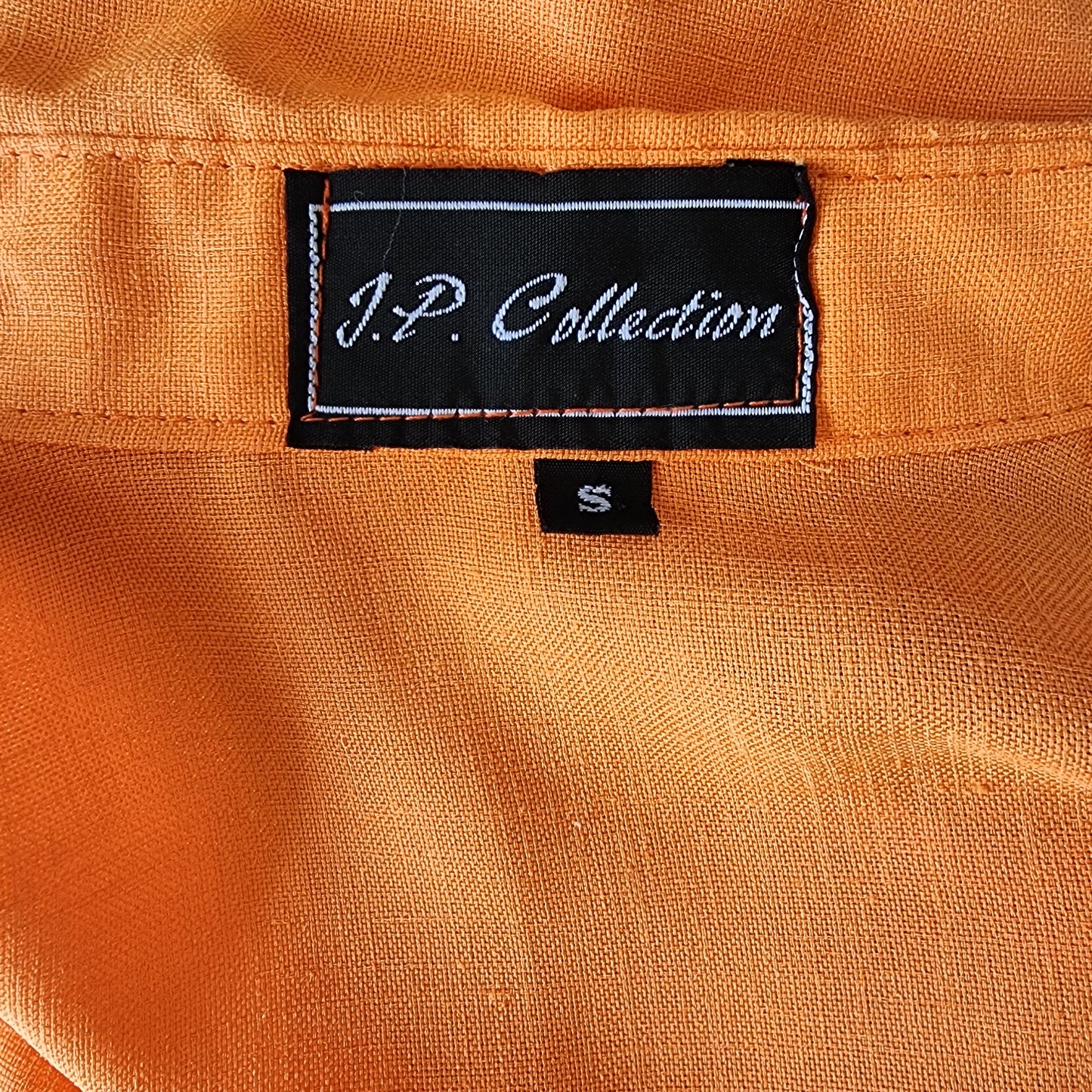 Orange button up shirt by J.P. Collection