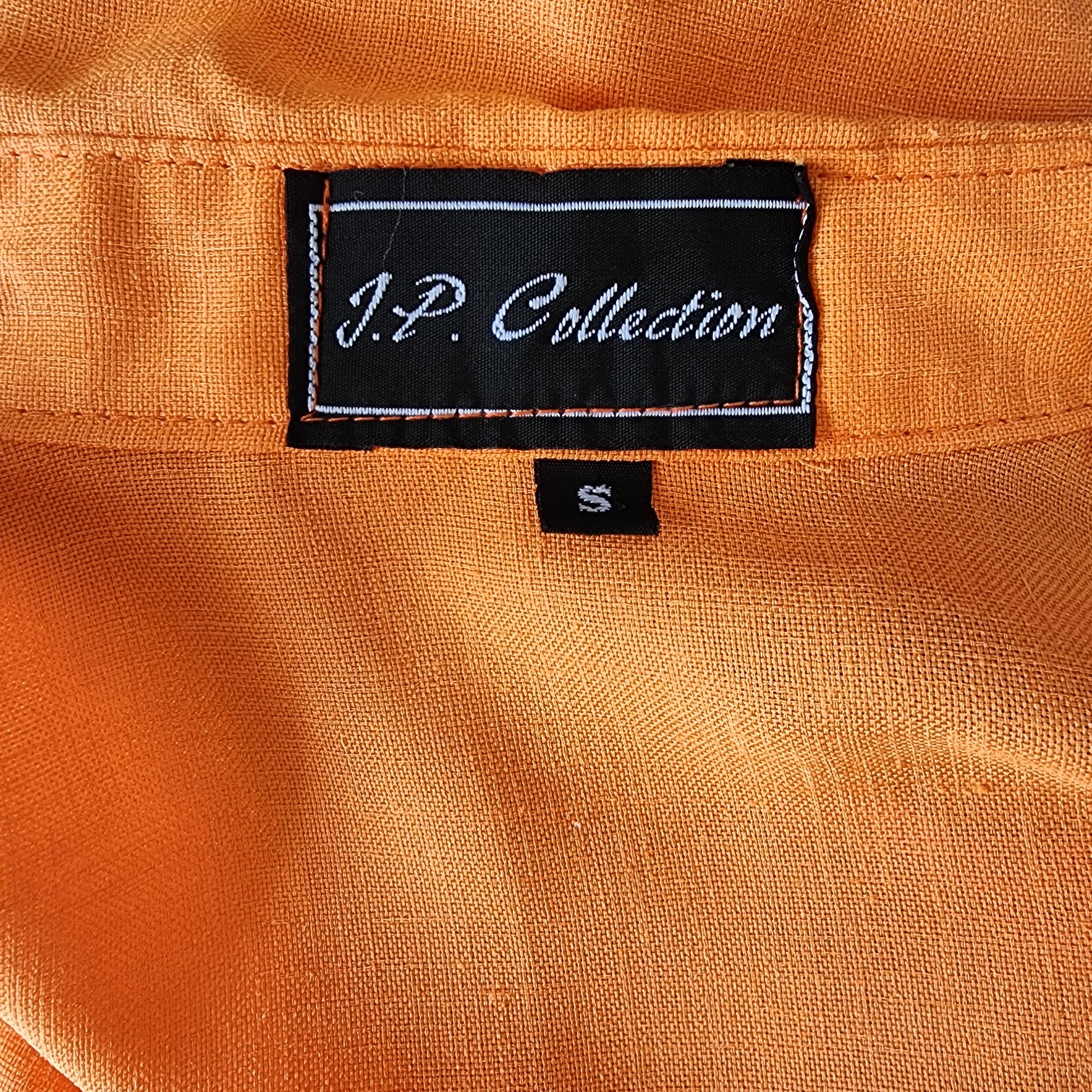 Orange button up shirt by J.P. Collection