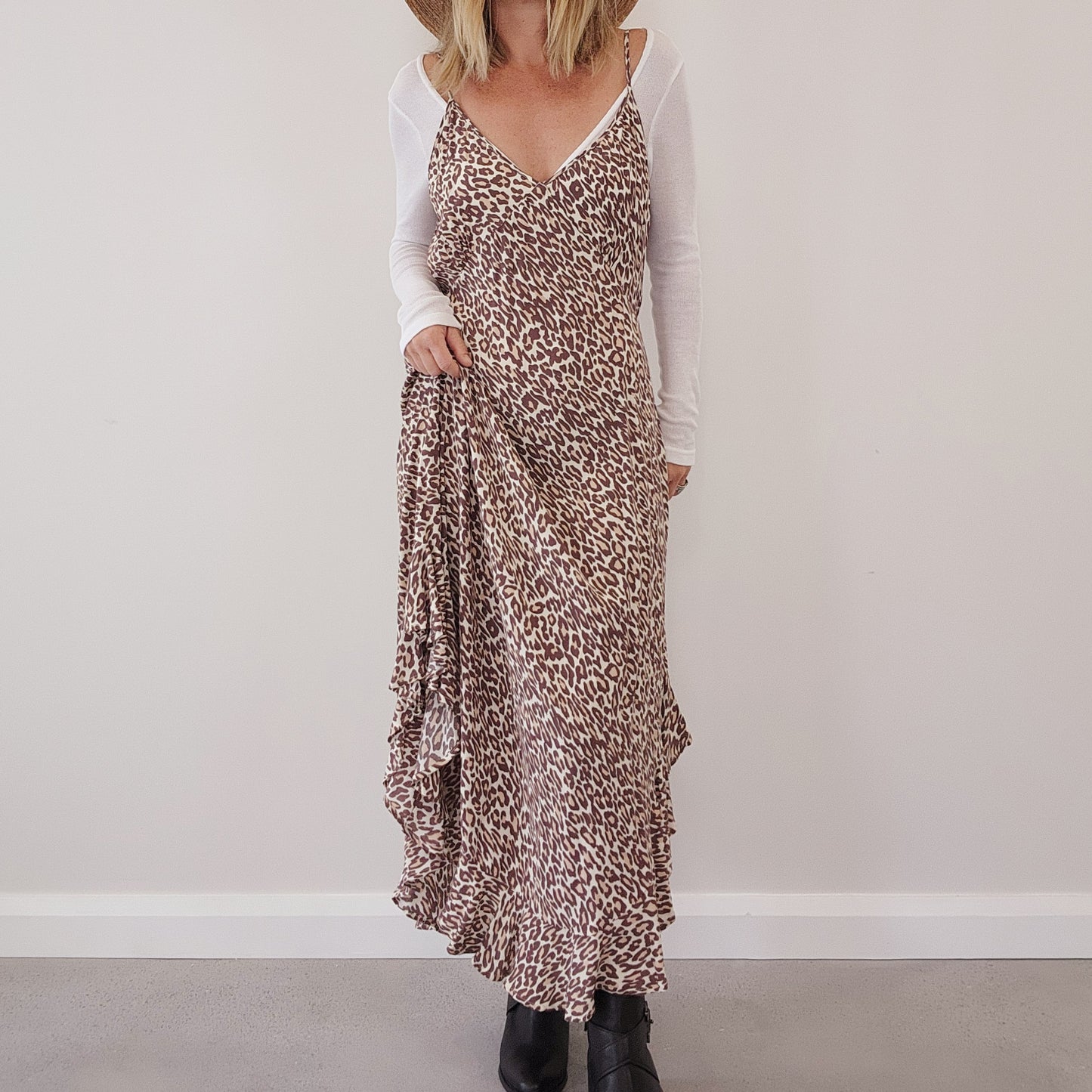 Gorgeous Kivari animal print slip dress size M. New with tags attached.