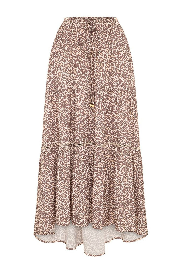 Kivari Alena high low skirt, in leopard print size xs