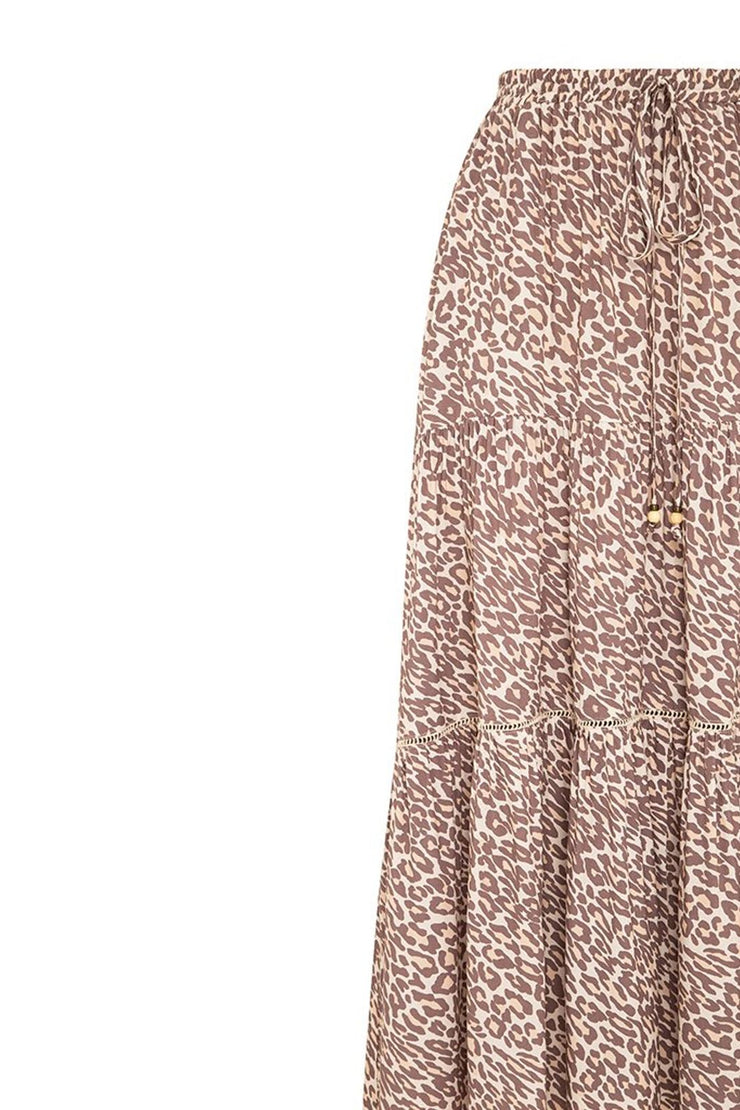 Kivari Alena high low skirt, in leopard print size xs