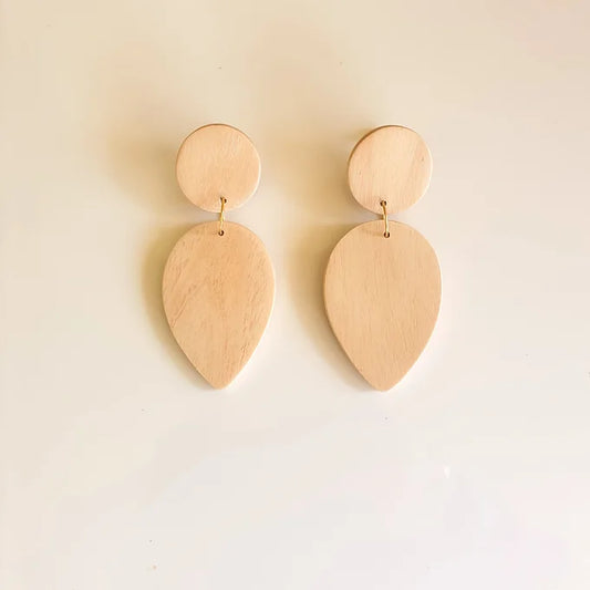 Wooden Drop Earrings