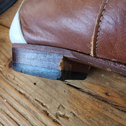 Secondhand Vintage brown and white tassel loafers size 7