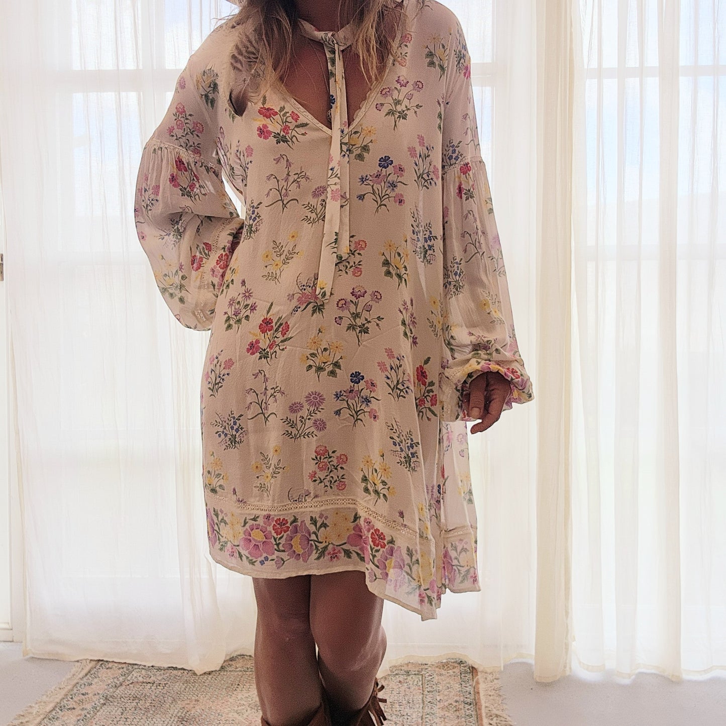 Spell Posy Long Sleeve Dress S