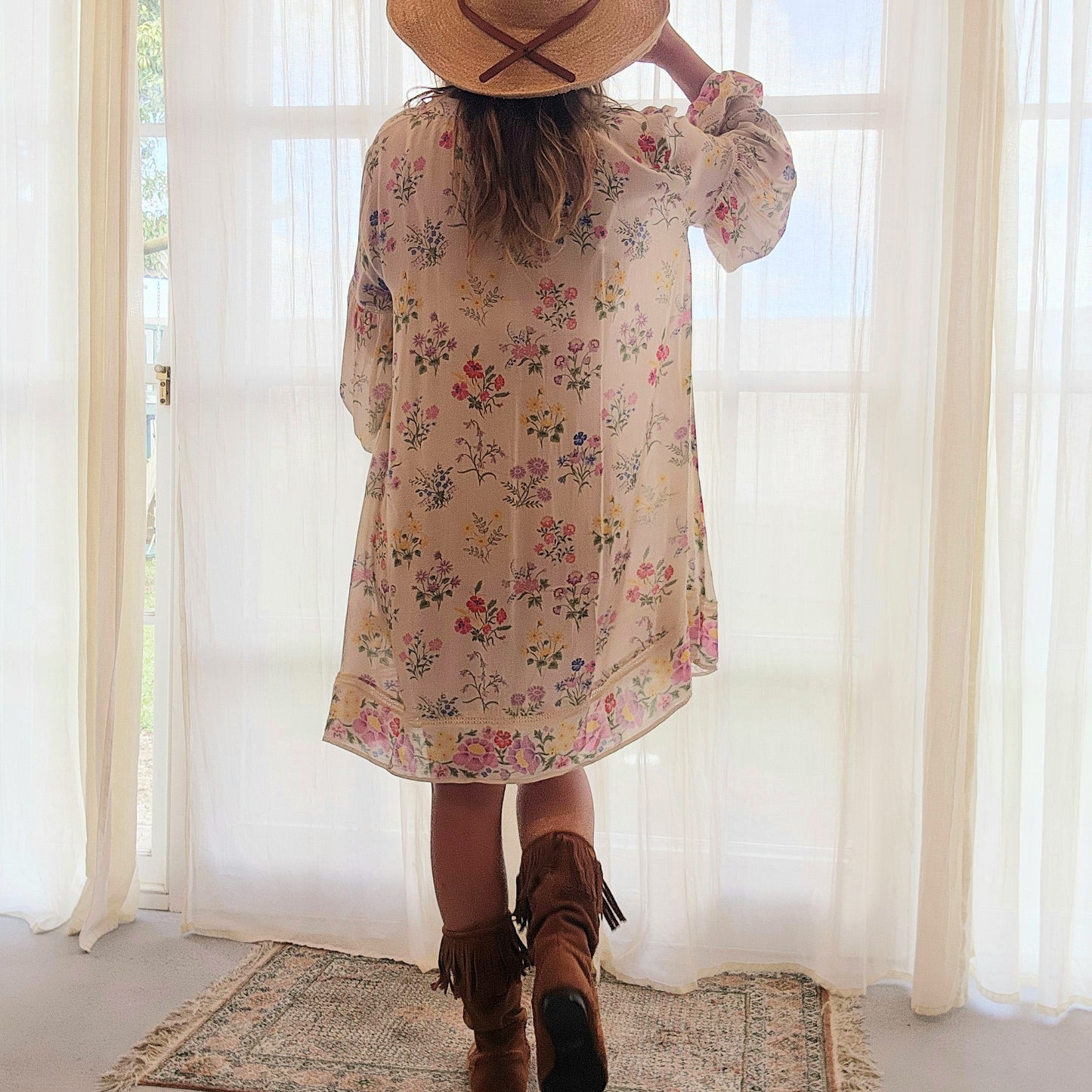 Spell Posy Long Sleeve Dress S