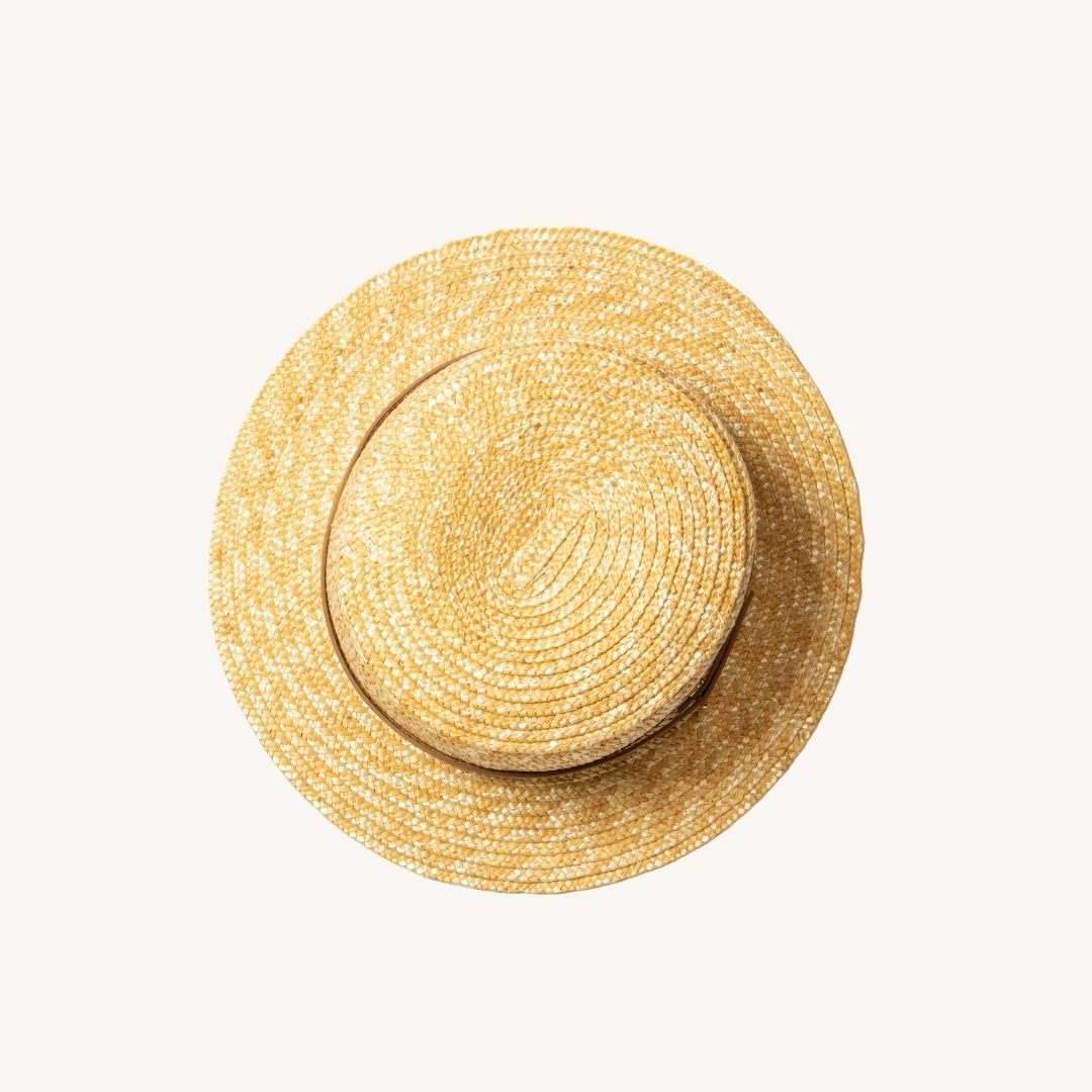 Shayd Straw Boater - Tan strap