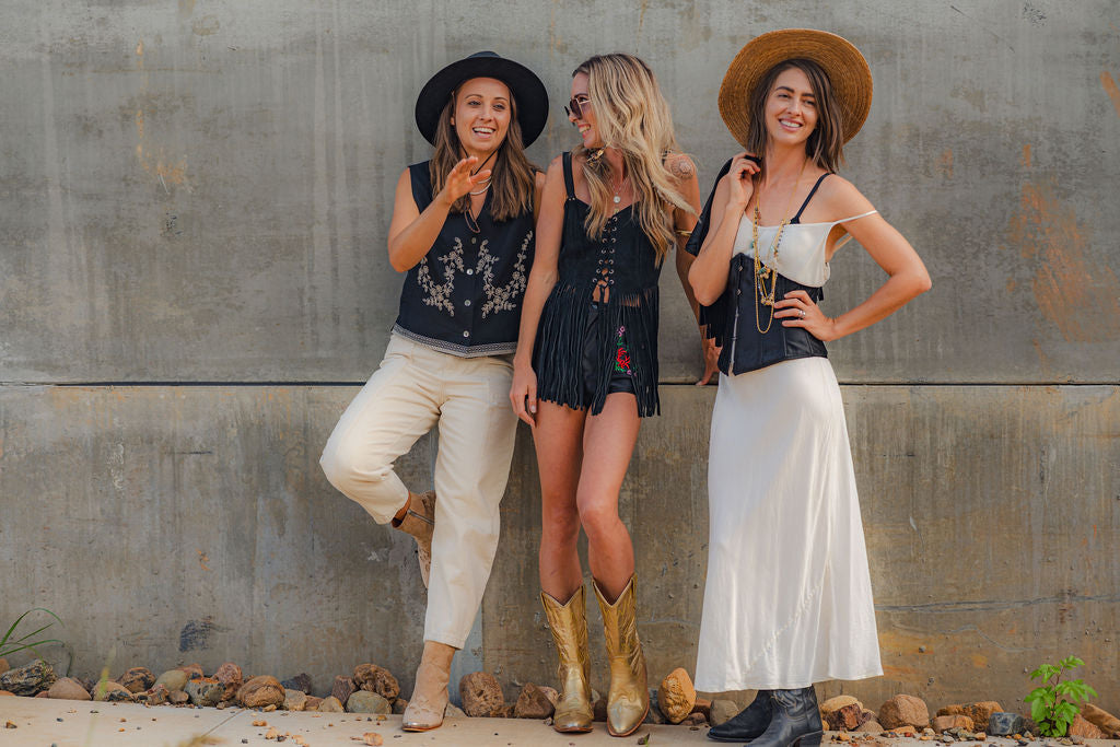 Coastal cowgirl, western style models, photoshoot Wilson Avenue