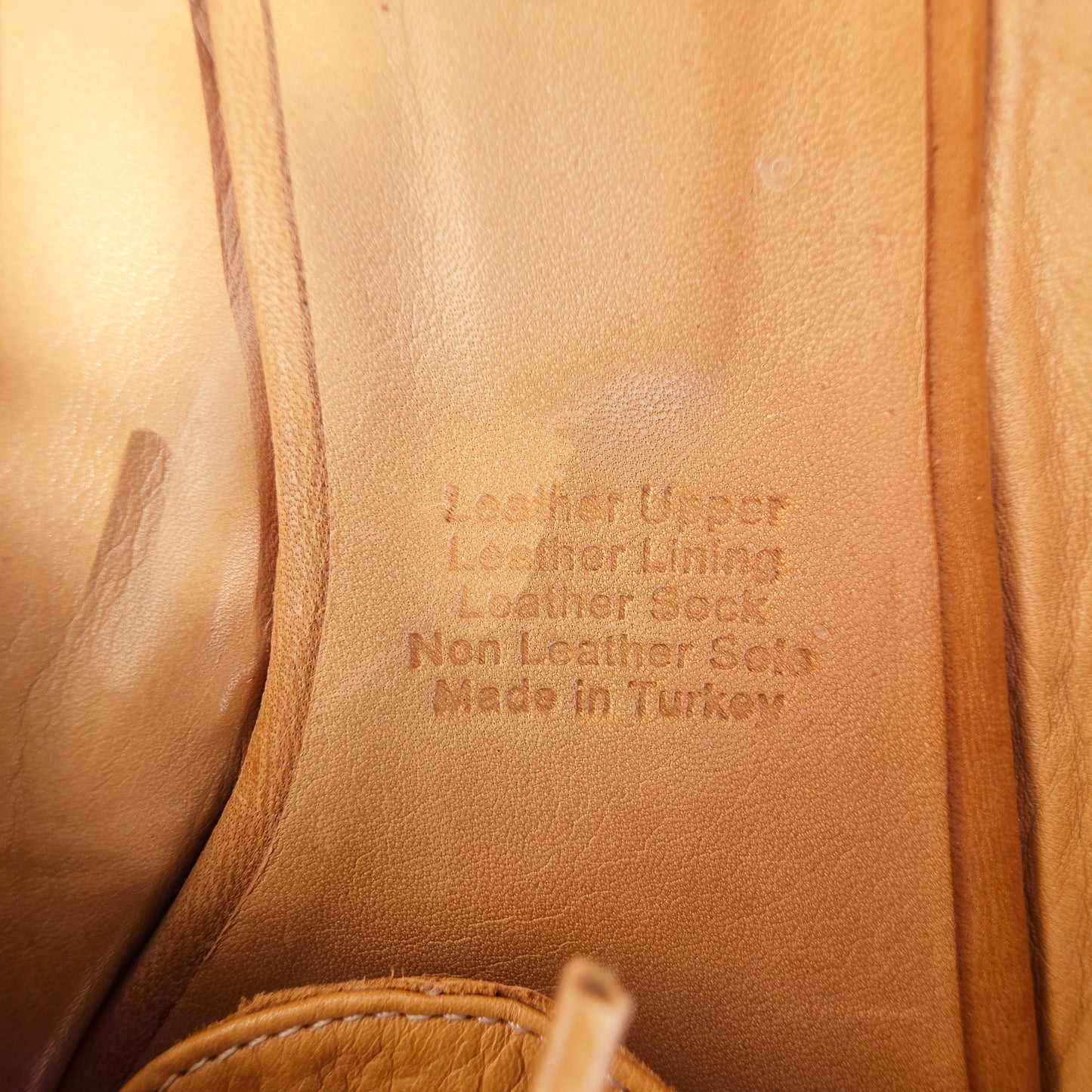 Bueno leather sandals inner lining detail made in Turkey size 40