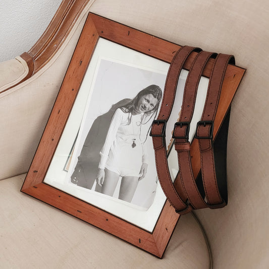 Country Road triple buckle leather belt in excellent condition