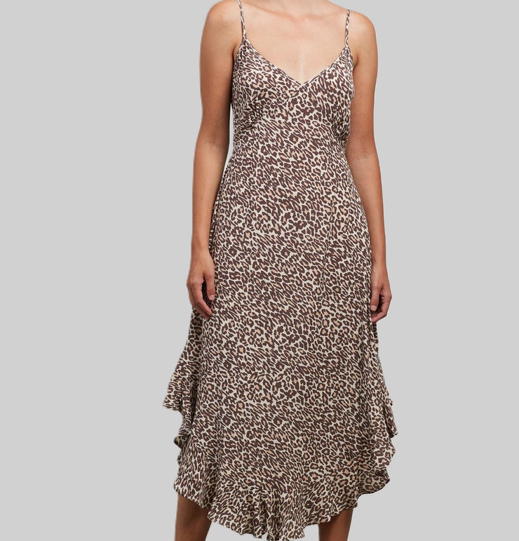 Alena Leopard Slip Dress M