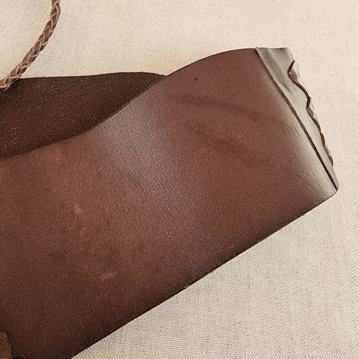 Close up of Linea Pelle wide corset belt