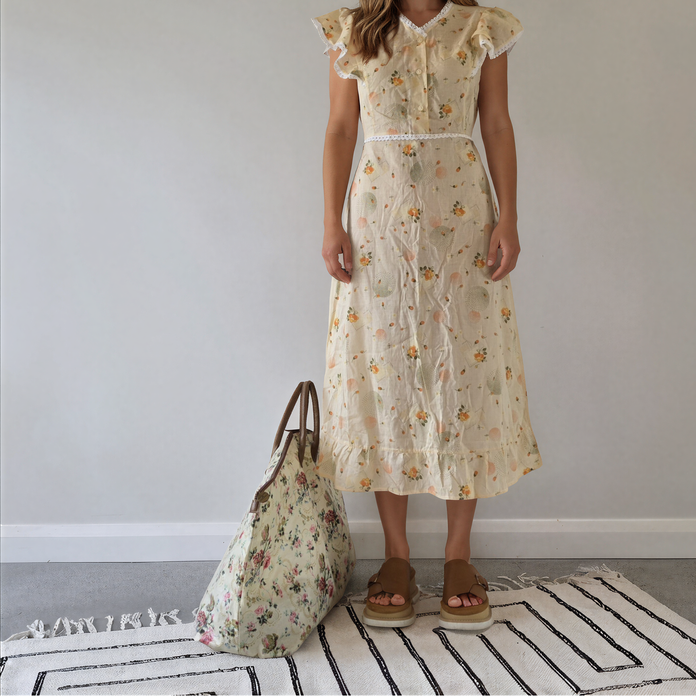 Vintage Konfekcija Logatec Floral Dress 40